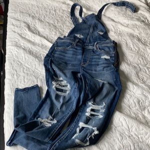 American Eagle denim overalls